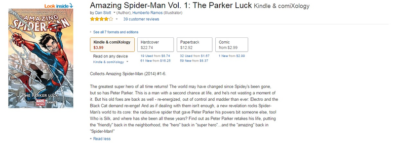 Illustration for article titled Today's Amazon Kindle Deals Include 3 Spider-man Collections (US)